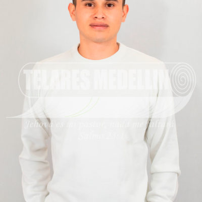 Buso Cuello Redondo Blanco Unisex